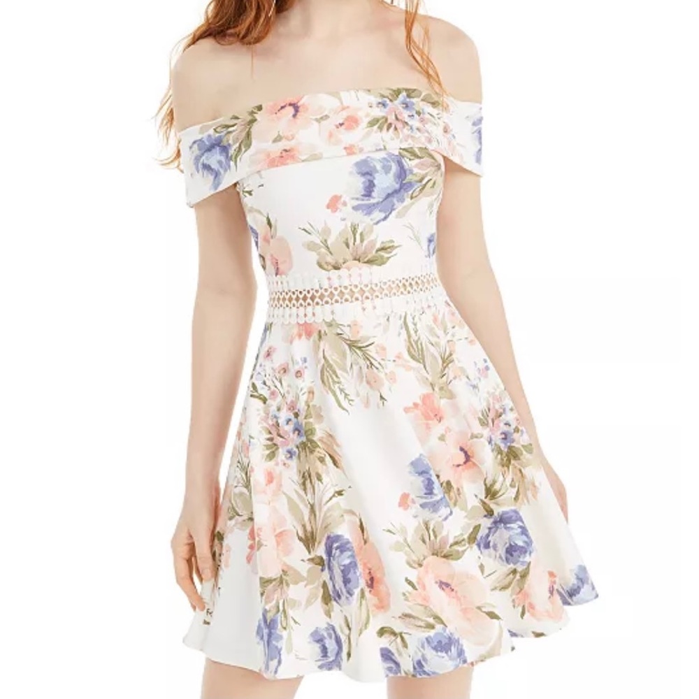 B Darlin
Juniors' Off-The-Shoulder A-Line Dress